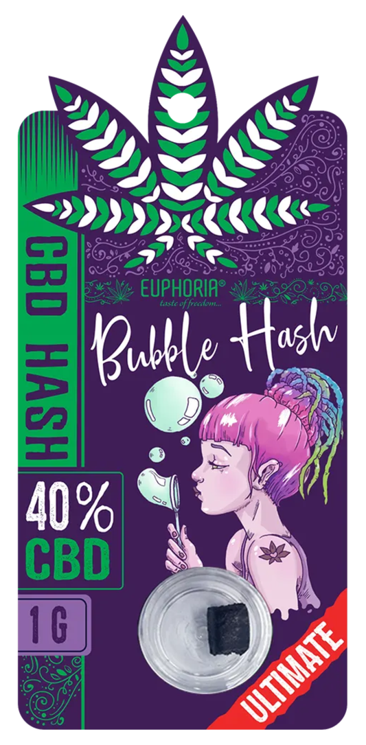 Euphoria Hash 40% Bubble - Made of 100% pure Cannabis Sativa