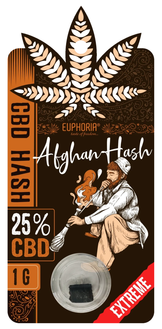 Euphoria Hash 25% Afghan - Made of 100% pure Cannabis Sativa