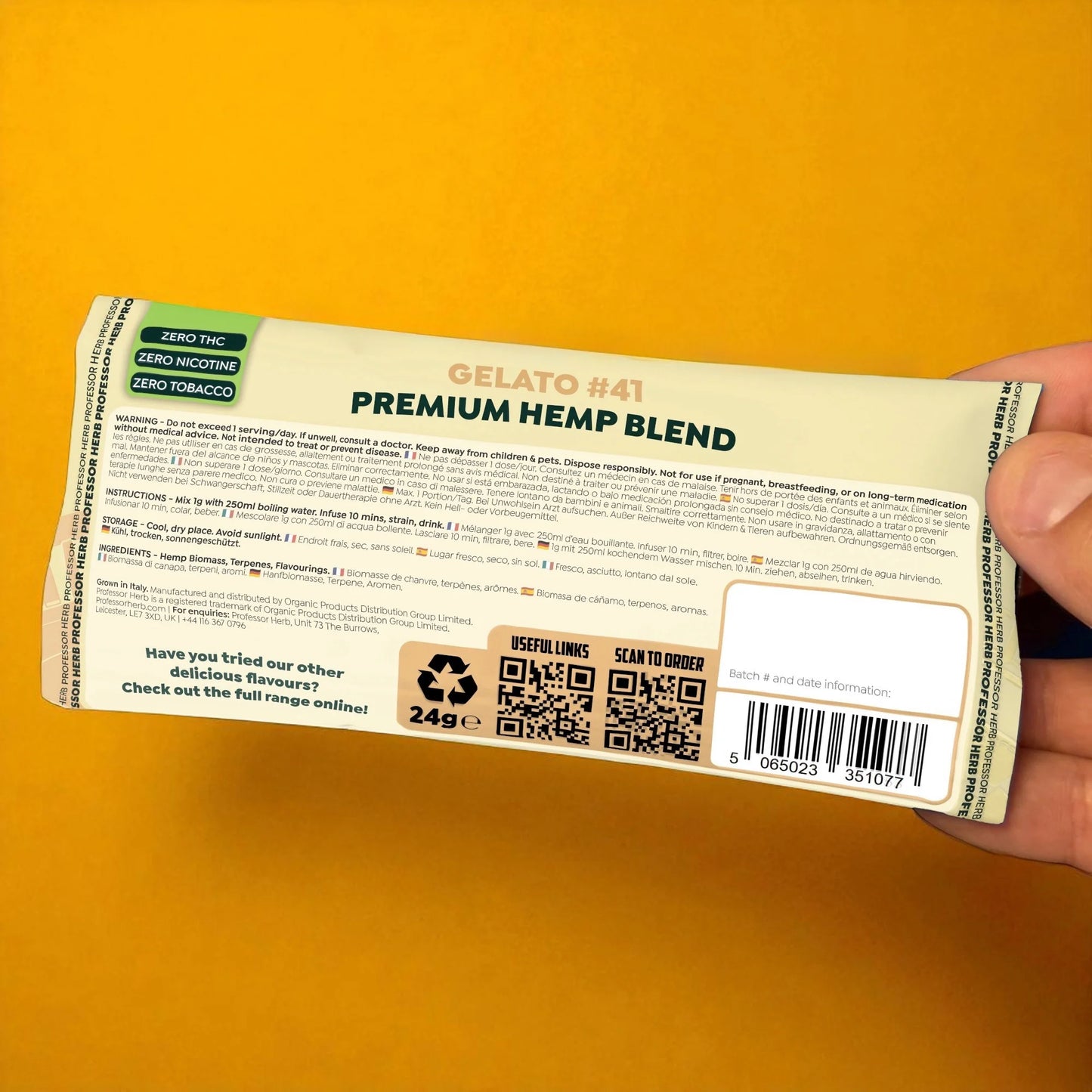 Professor Herb Premium Hemp Blend (Gelato) — 24g