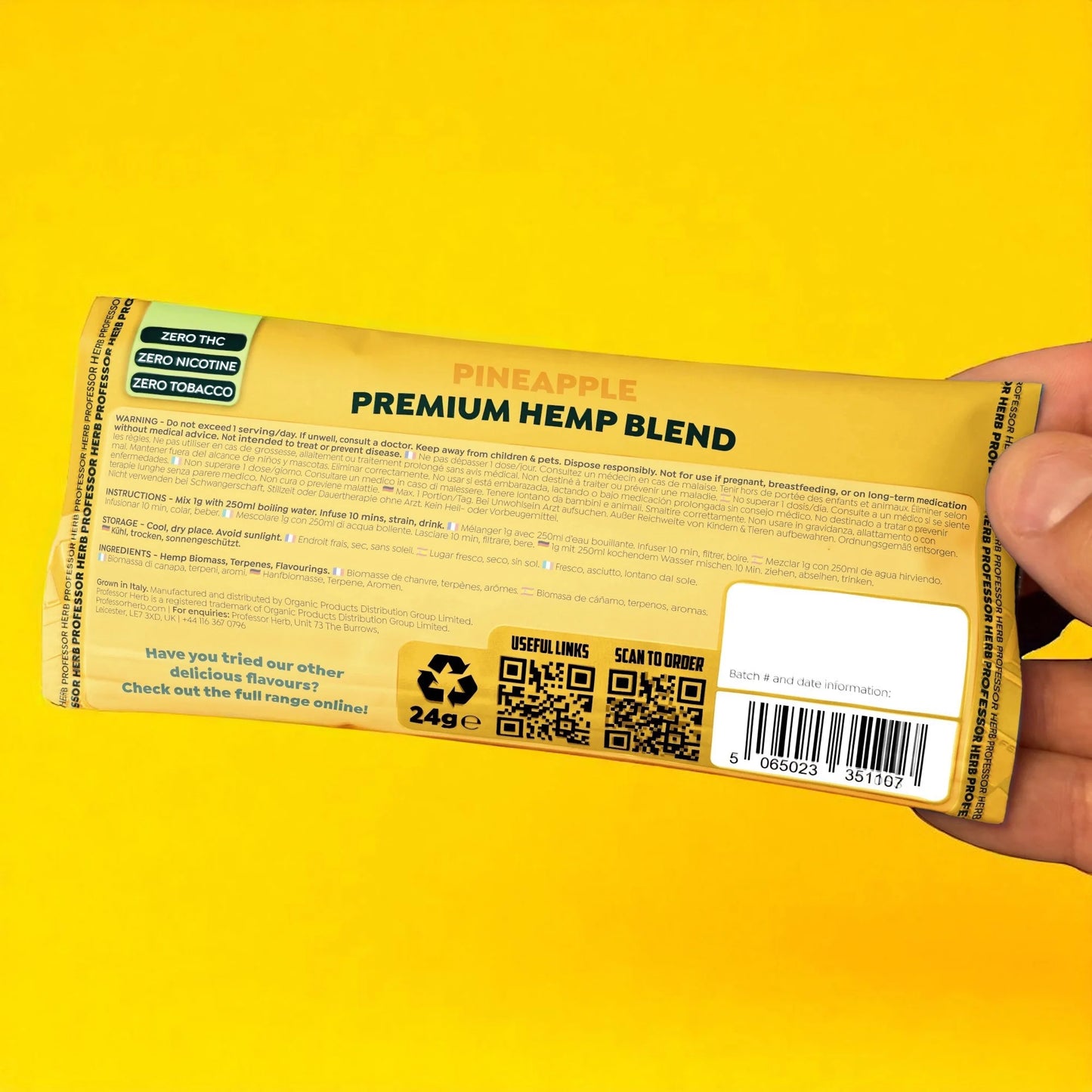 Professor Herb Premium Hemp Blend (Pineapple) — 24g